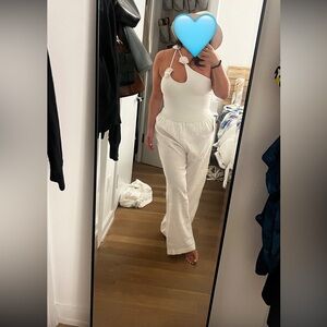 Maygel Coronel White Halter Swimsuit